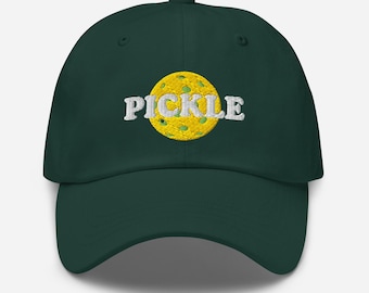 Gorra de pickleball bordada, sarga de algodón de perfil bajo