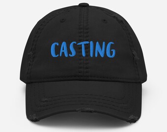 Gorra de papá de película de casting, sarga de algodón desgastada