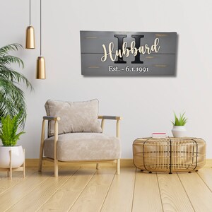 Last Name Sign, Custom Wood Sign, Family Name Sign, Custom, Personalized, Gift, Name Sign, Wedding Gift, Home Wall Decor, Anniversary Gift
