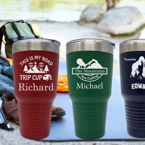 Vacation Tumbler, 30 oz Laser Engraved Tumbler, 30 oz Personalized Tumbler, Custom, Road Trip, Cruise, Beach, Girls Trip, Camping