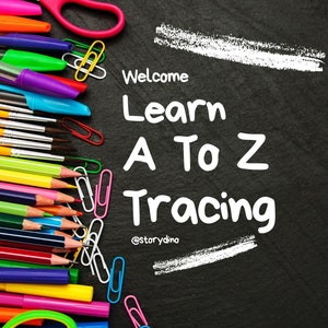 Printable Toddler Worksheet, Learning Through Tracing Alphabets A To Z, Instant Download