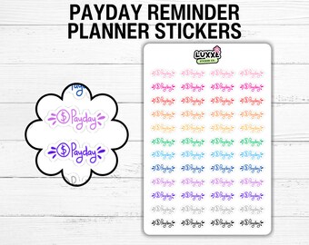 Payday Reminder Planner Sticker Sheet