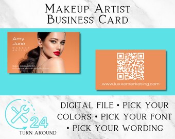 Makeup Artist Business Card Digital File