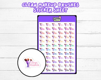 Clean Your Makeup Brushes Planner Sticker Sheet
