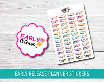 Colorful Planner Stickers for Early Release & Minimum Days | Productivity Boosting Stickers for Parents