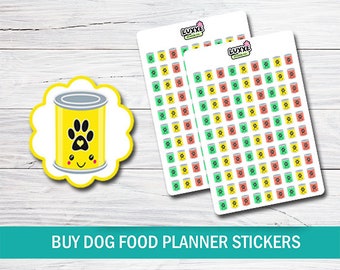 Buy Dog Food Reminder Planner Sticker Sheet, Pet Care Planner Stickers, Dog Food Tracker Stickers, Pet Supplies Reminder Stickers