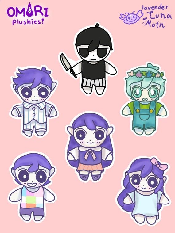 Omori Plushies Mini Sticker Sheet Familiar Friends You'll - Etsy