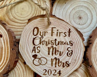 Our first Christmas as Mr and Mrs 2024 ornament