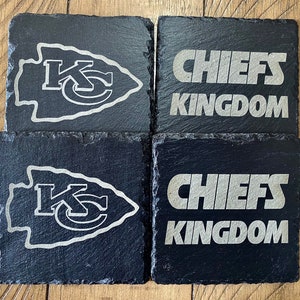 Custom NFL, NHL , sports,  football slate coasters, gift , gift set , sports, personalized team | Father’s Day