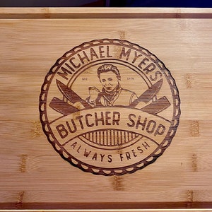 Michael Myers Cutting Board – Personalized Horror Butcher Shop Charcuterie Gift