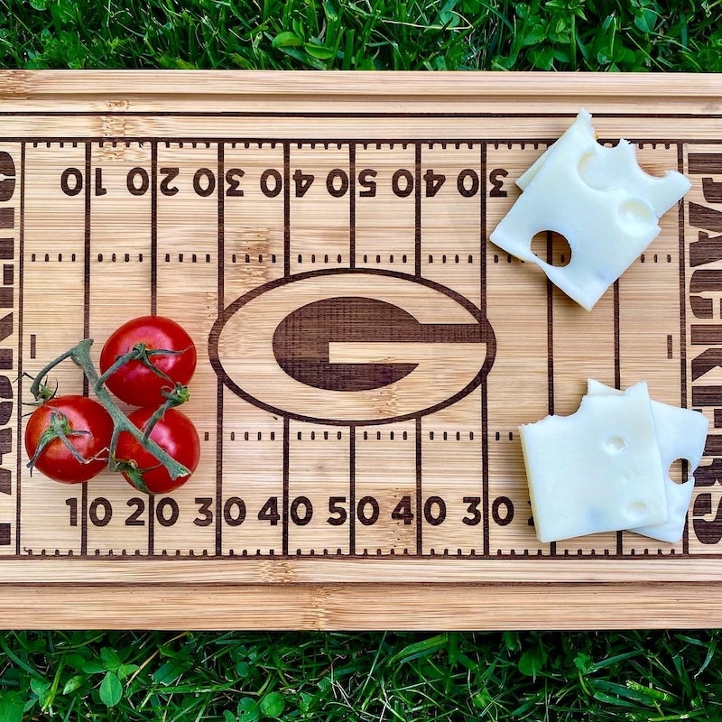 Handmade custom football team I cutting board I charcuterie board I sports l personalized team logo | gifts for him