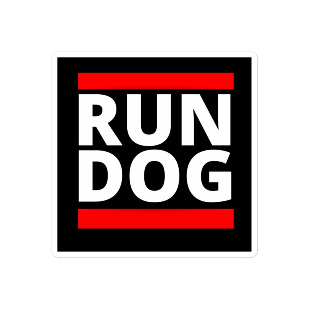 RUN DOG Stickers,funny Dog Stickers, Cute Dog Sticker, Dog Lover Decal