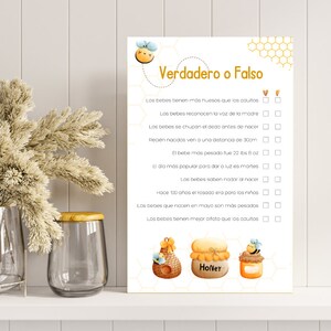 Biene Baby Shower Spiel 2 auf Spanisch / Abeja Juego 2 de Bienvenida de bebe en español