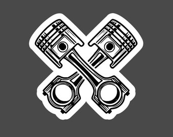 Car Pistons Vinyl Stickers - Etsy