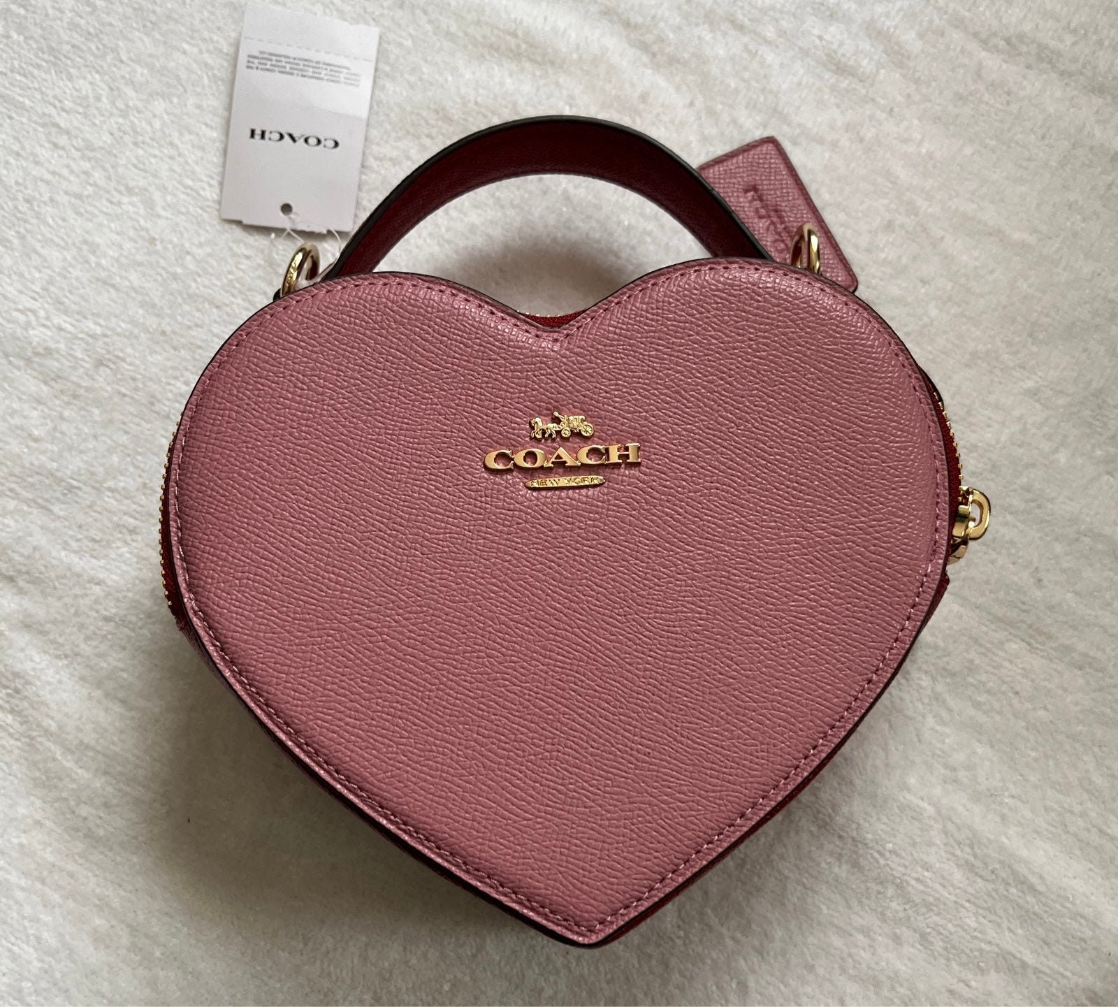 COACH HEART CROSSBODY IN COLORBLOCK, PINK- BRAND NEW !!BEST SELLER!!