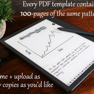 May include: A black and gray e-reader with a stylus pen. The screen displays a graph titled "Ability to Draw Mountains Over Time" with handwritten text below the graph. The text reads: "As the years have passed, my ability to draw mountains has improved, but it is a skill that requires constant attention if it is to remain strong."