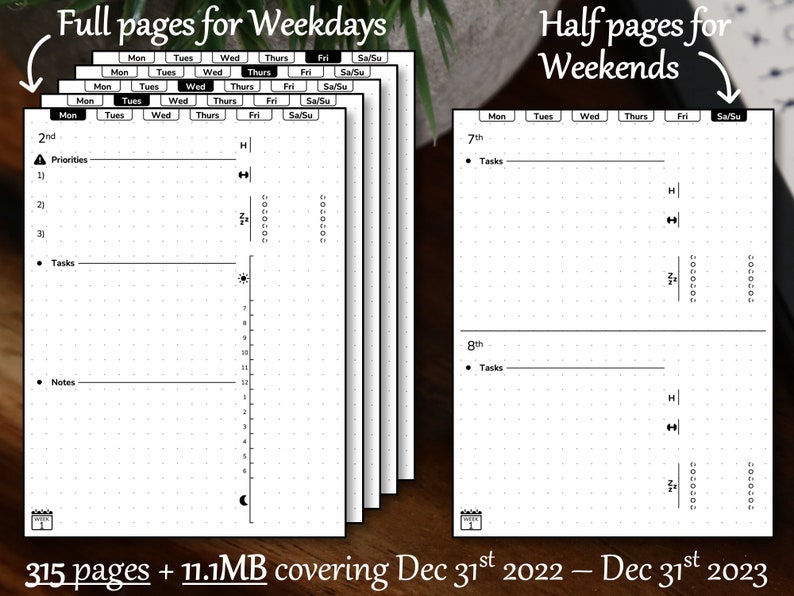 2024 Daily Agenda/planner Template for E Ink Tablets remarkable 2