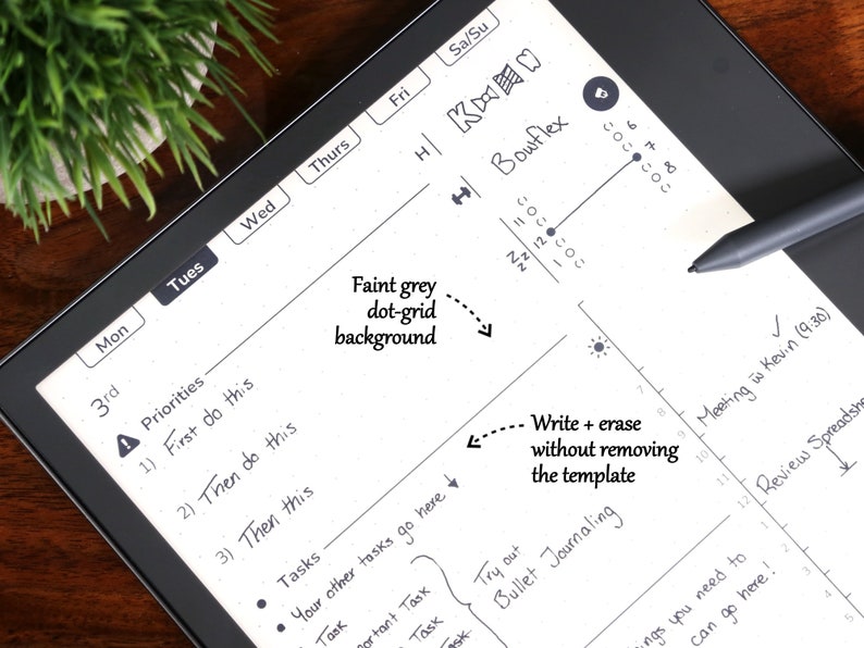 2024 Daily Agenda/planner Template for E Ink Tablets remarkable 2