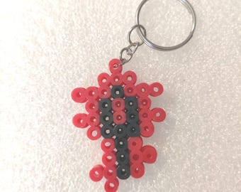 Horde Symbol - World of Warcraft - Perler Fuse Bead Art Charm Magnet Keychain Necklace Red Handmade