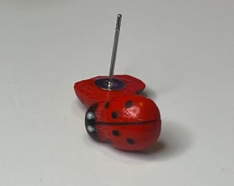 Cute Ladybug Stud Earrings – Tiny Bug Jewelry