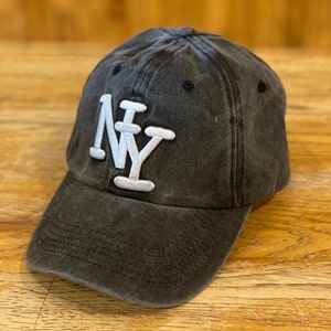 New York Embroidered baseball Hat, NY baseball Hats, vintage hats, summer hats, ladies hats, Denim hats, New York Accessories, NYC Gift