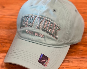 Haftowana czapka baseballowa New York: bawełniana, dżinsowa czapka NY