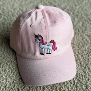 Kids Unicorn Baseball Hat: Embroidered Cotton Cap