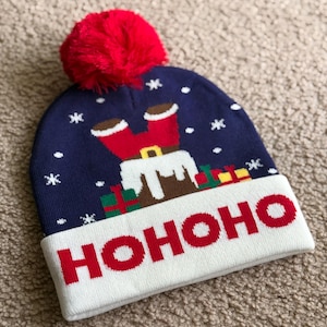 The Grinch Santa Hat Beanie & Scarf Set - Jacquard Knit Winter Set, 100% Acrylic, Officially Licensed