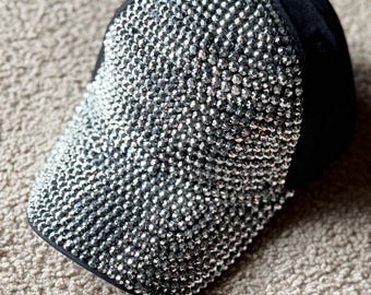 Rhinestone Cowgirl Hat: Embellished Cotton Baseball Cap