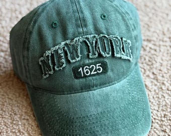 Haftowana czapka baseballowa New York: bawełniana, dżinsowa czapka NY