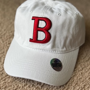Letter B Embroidered Baseball Hat: Personalized Initial Cotton Cap