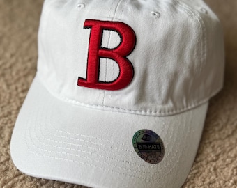 Letter B Embroidered Baseball Hat, Personalized Initial Cap