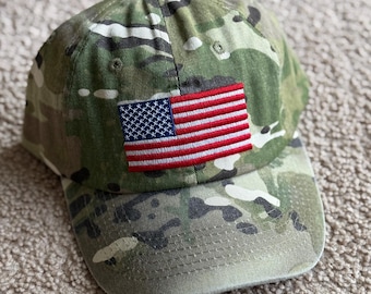 Czapka baseballowa w kamuflażu: haftowana flaga amerykańska, patriotyczna czapka USA