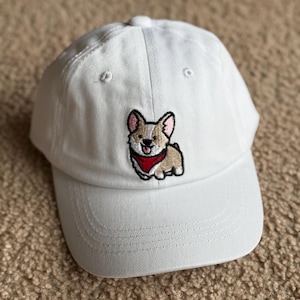 Embroidered Dog Kids Baseball Hat: Adjustable Cotton Cap