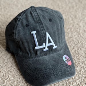 Gorra de béisbol bordada de Los Ángeles, gorras de béisbol de Los Ángeles, gorras vintage, gorras de verano, gorra descolorida, gorras de mezclilla, accesorios de Los Ángeles, regalo de Los Ángeles