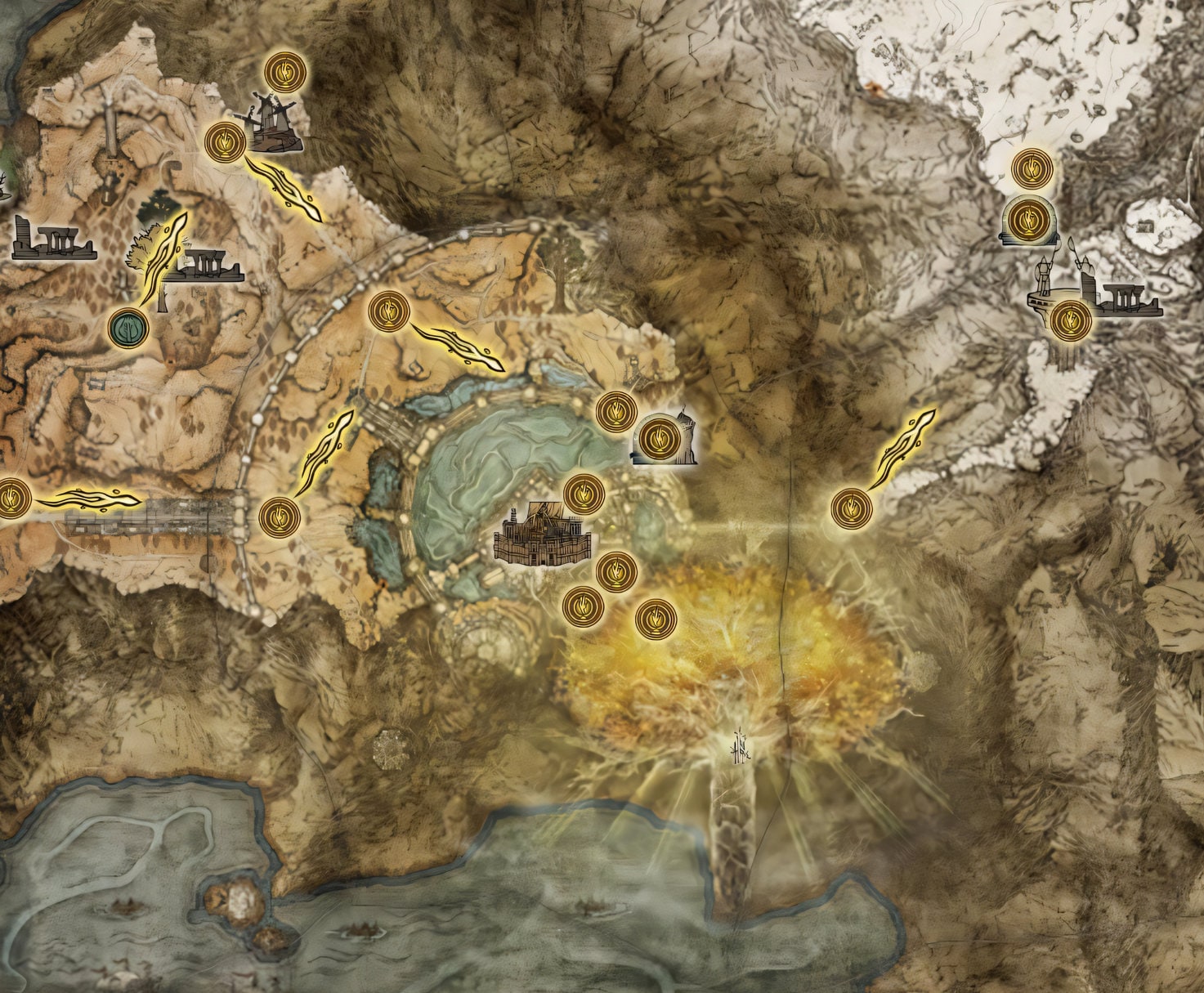 Elden Ring Map All Sites of Grace Super Detailed Premium Matte Paper ...