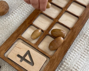 Montessori Ten Frame: Wooden Math Counting Aid