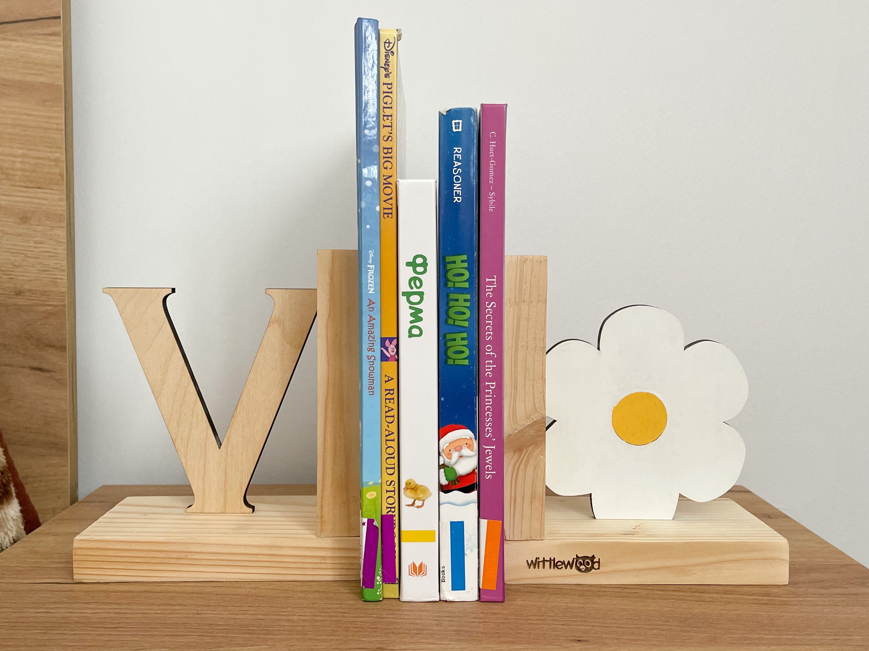 Custom Bookends for Kids Nursery Decor Wooden Book Organiser Etsy