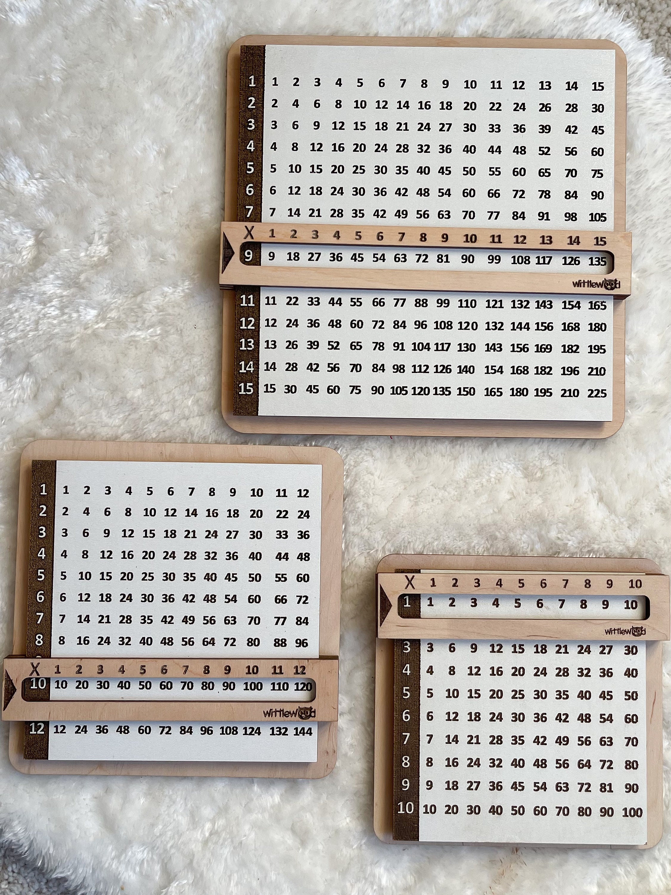 Wooden Multiplication Table: Montessori Homeschool Math Board - Etsy