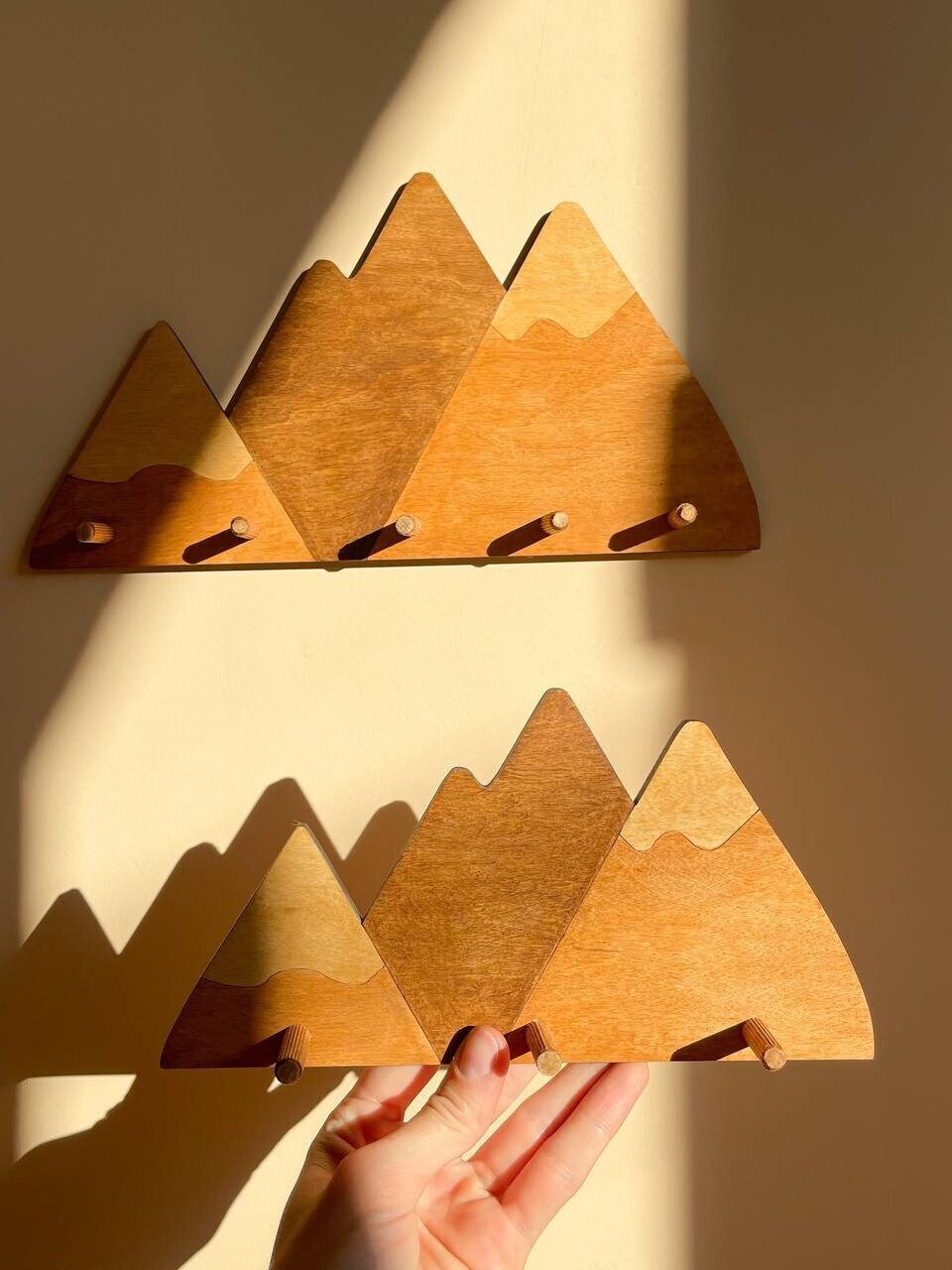 Buy Mountain Shape Wall Rack With 5 Hooks Entryway Kids Room Woodland Decor Mountain Peak Wall Hook Wall Art Decor Online in India Etsy