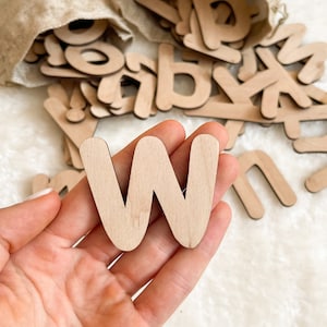 Letras de madera para el alfabeto Montessori - Juego de ABC - Regalos para niños pequeños - Suministros preescolares y de educación en el hogar - Juguetes educativos para aprender