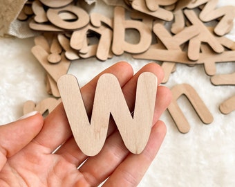 Montessori Holzbuchstaben, Lernspielzeug für Kleinkinder