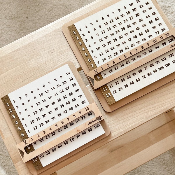 Planche de multiplication Montessori : jouet d'apprentissage des mathématiques en bois