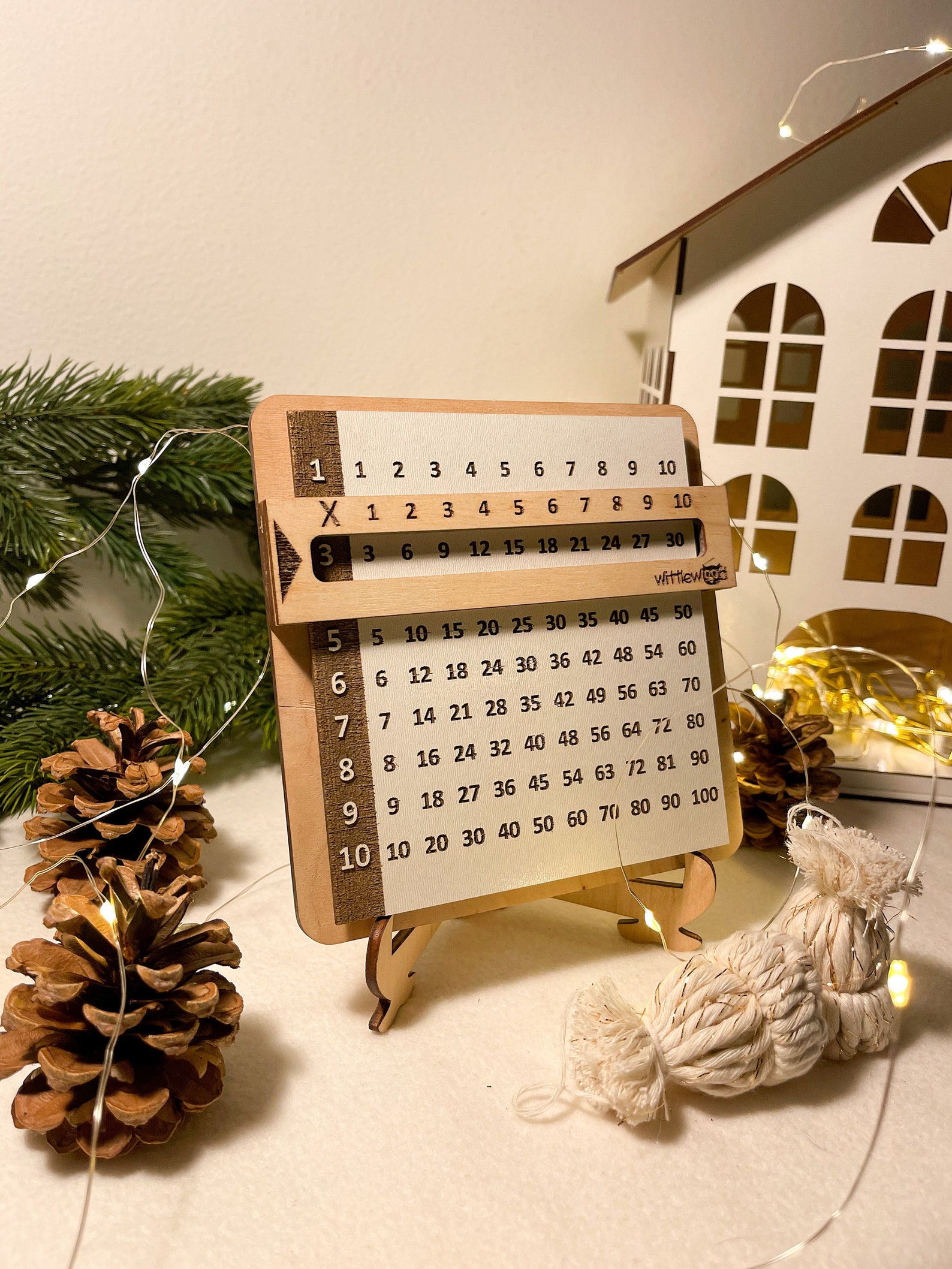 Wooden Arithmetic Board for Multiplication and Division Home Schooling ...