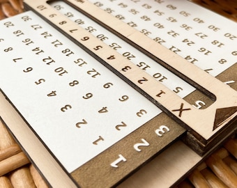Tablero de multiplicación Montessori: Juguete para aprender matemáticas en casa