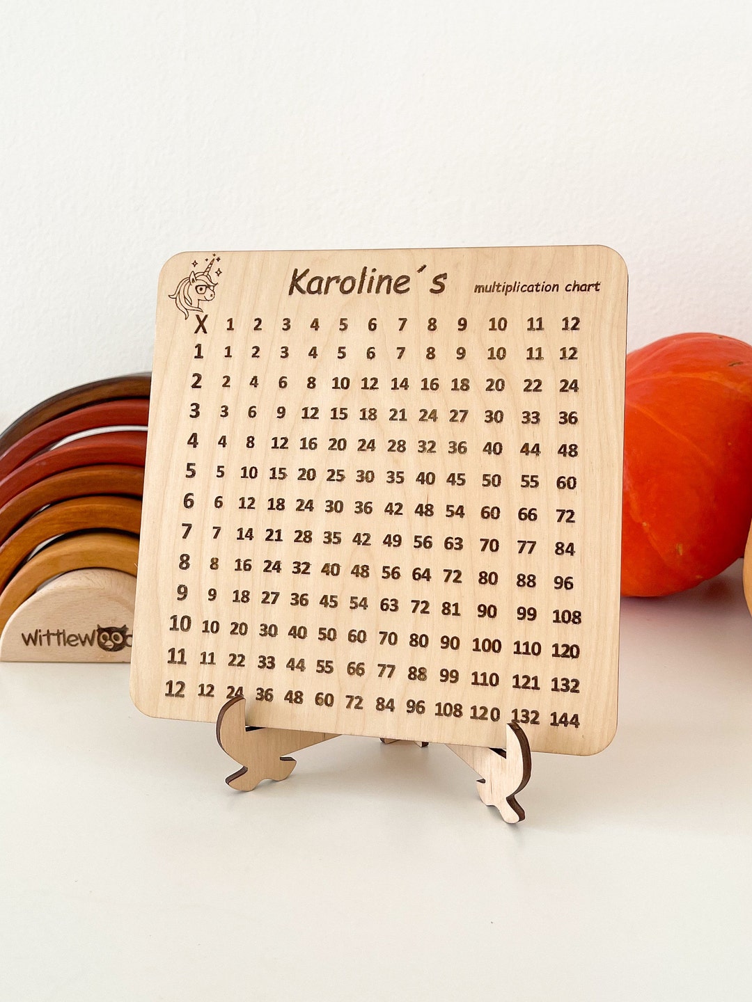 Personalized Multiplication Table - Montessori Math Learning, Christmas ...