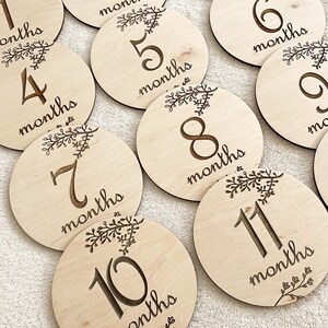 Disques des jalons mensuels : jalons circulaires de bébé - accessoires photo et cartes souvenirs précieux mois par mois