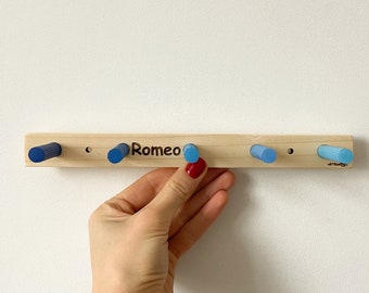 Perchero minimalista personalizado: perchero para habitación de bebé, decoración personalizada
