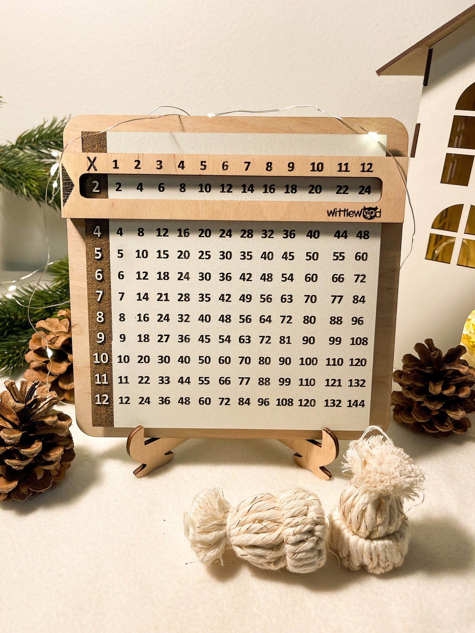 Wooden Arithmetic Board for Multiplication and Division Home Schooling ...