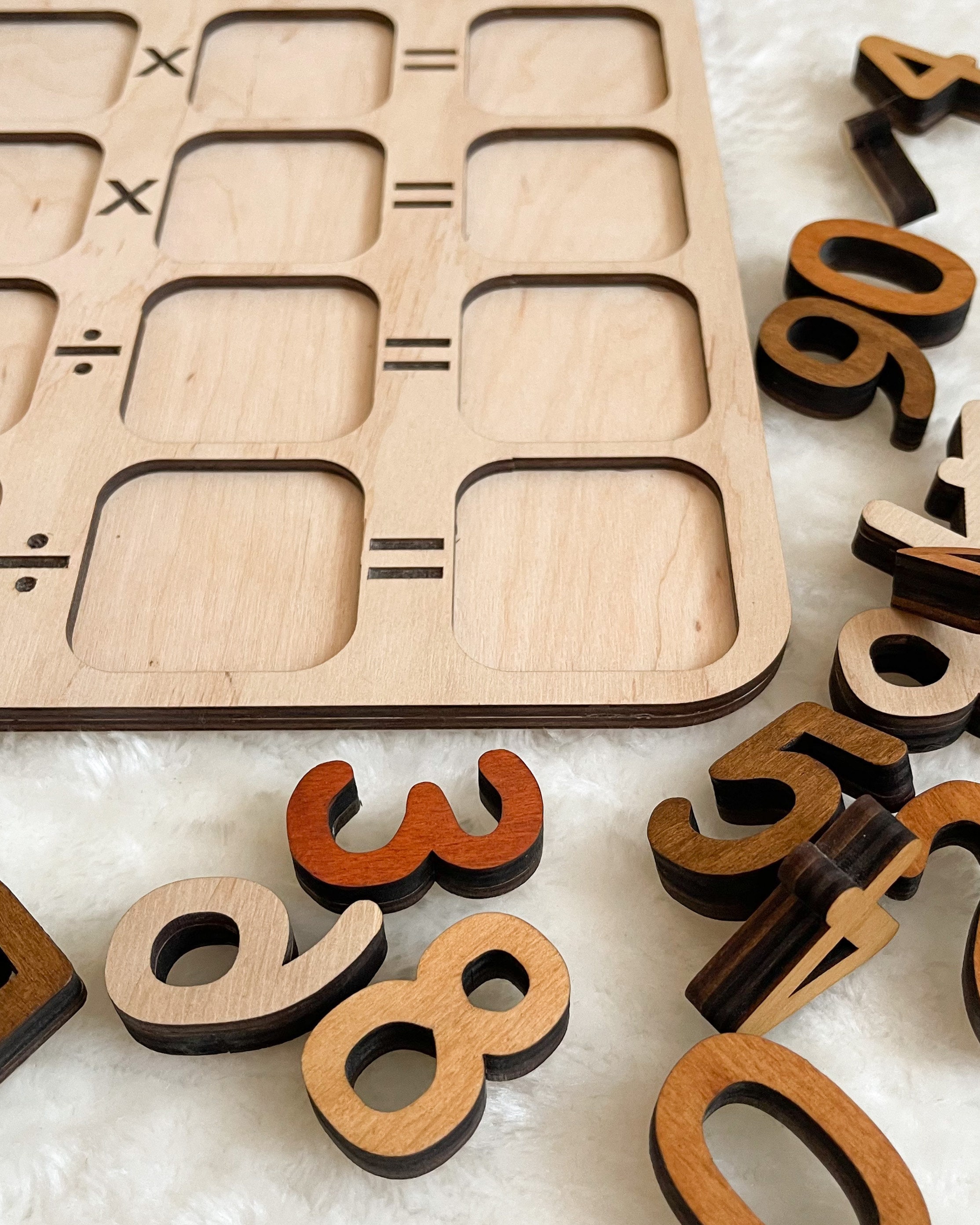 Wooden Math Board for Multiplication and Division Montessori - Etsy UK